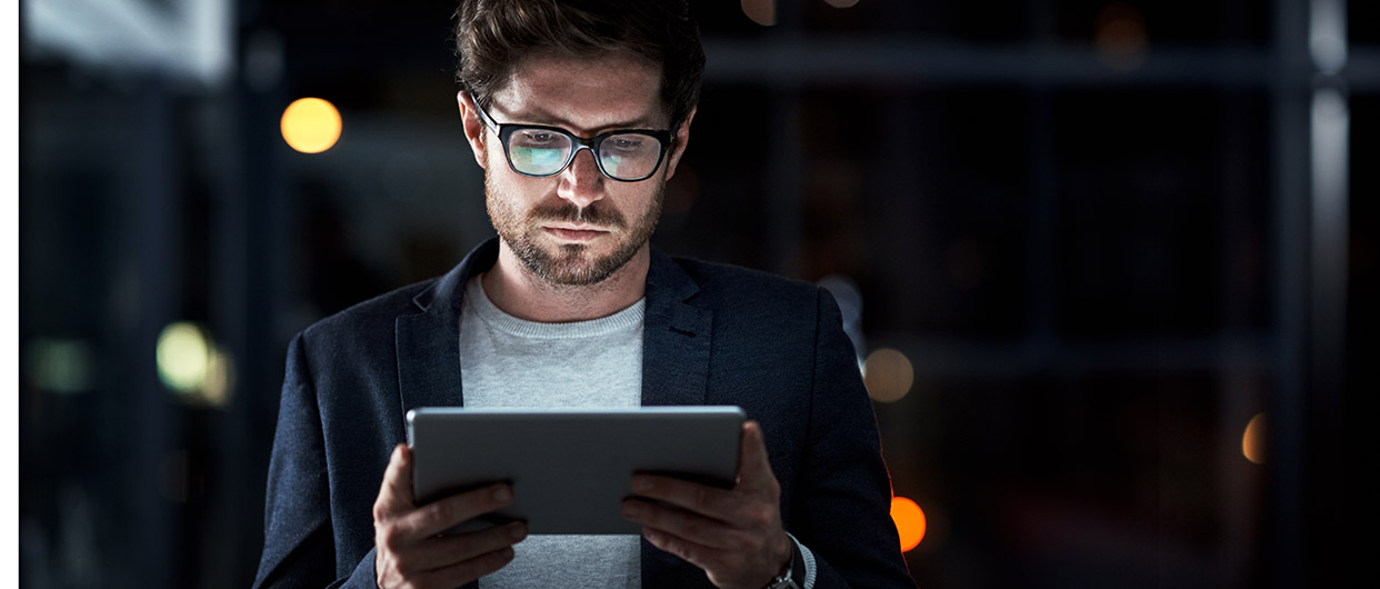 Man with tablet 