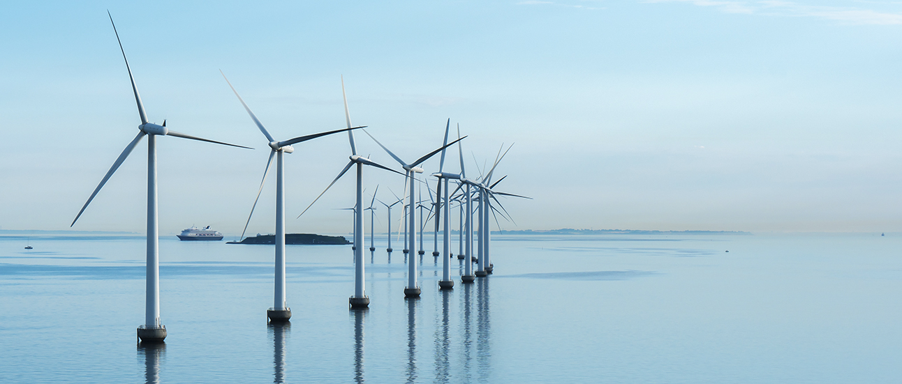 windmills sea