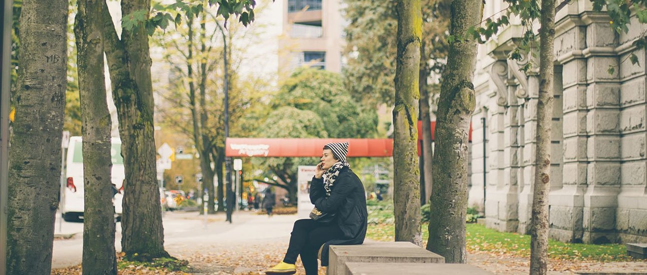 woman in a park 