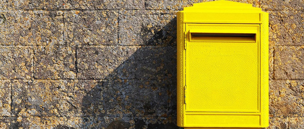 yellow postbox